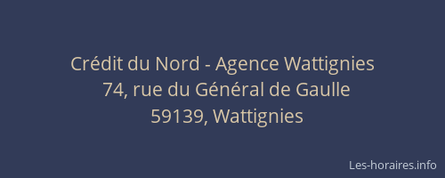 Crédit du Nord - Agence Wattignies