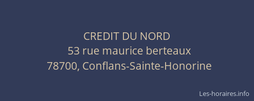 CREDIT DU NORD
