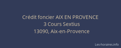 Crédit foncier AIX EN PROVENCE