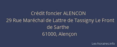 Crédit foncier ALENCON