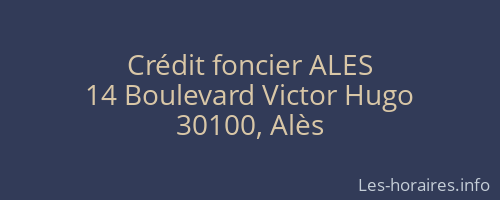 Crédit foncier ALES