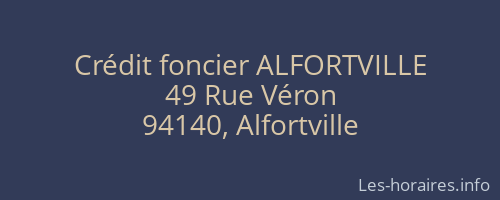 Crédit foncier ALFORTVILLE