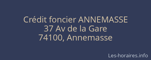 Crédit foncier ANNEMASSE