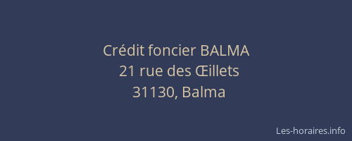 Crédit foncier BALMA