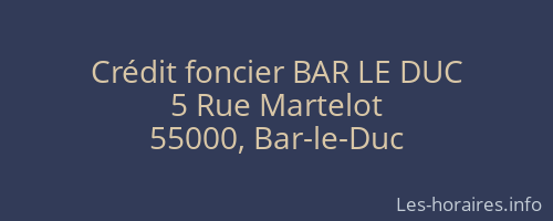 Crédit foncier BAR LE DUC