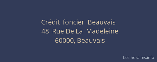 Crédit  foncier  Beauvais