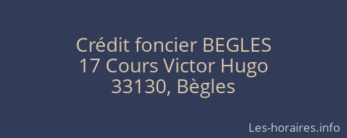 Crédit foncier BEGLES