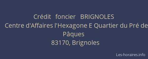 Crédit   foncier   BRIGNOLES