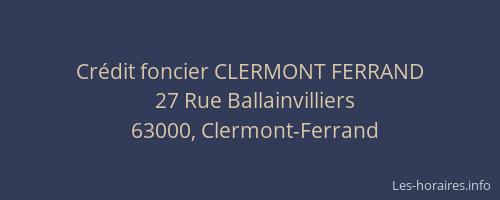 Crédit foncier CLERMONT FERRAND