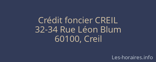 Crédit foncier CREIL
