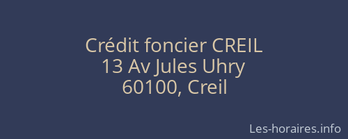 Crédit foncier CREIL