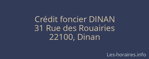 Crédit foncier DINAN