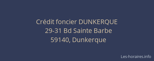 Crédit foncier DUNKERQUE