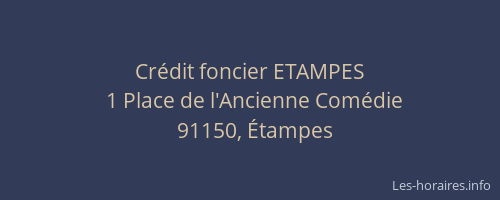 Crédit foncier ETAMPES