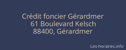 Crédit foncier Gérardmer