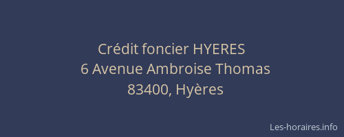 Crédit foncier HYERES