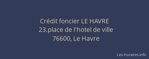 Crédit foncier LE HAVRE