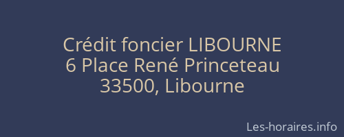 Crédit foncier LIBOURNE