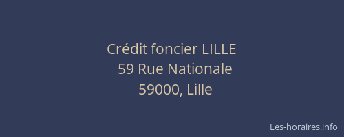 Crédit foncier LILLE