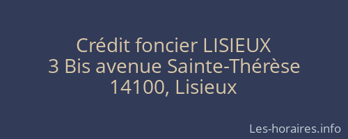 Crédit foncier LISIEUX