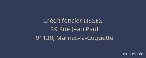 Crédit foncier LISSES