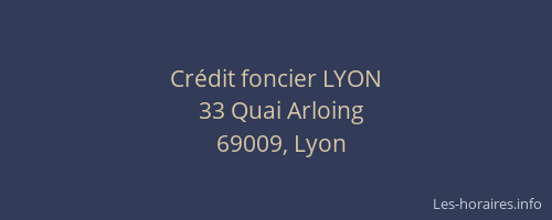 Crédit foncier LYON