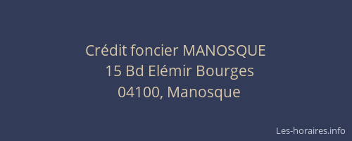 Crédit foncier MANOSQUE