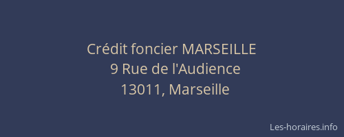 Crédit foncier MARSEILLE