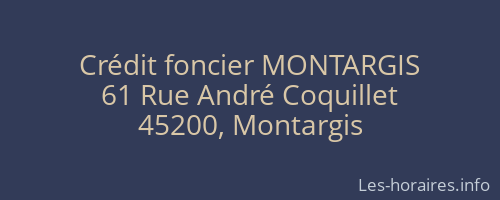 Crédit foncier MONTARGIS