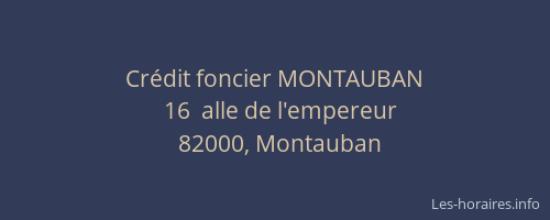 Crédit foncier MONTAUBAN