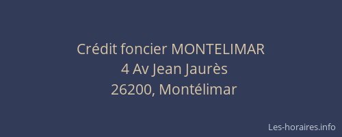 Crédit foncier MONTELIMAR