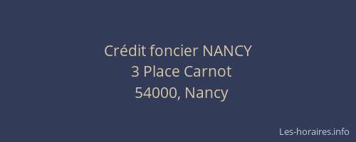 Crédit foncier NANCY