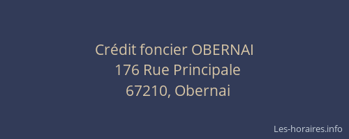 Crédit foncier OBERNAI