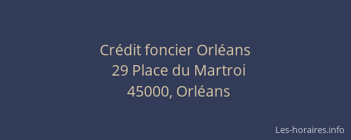 Crédit foncier Orléans