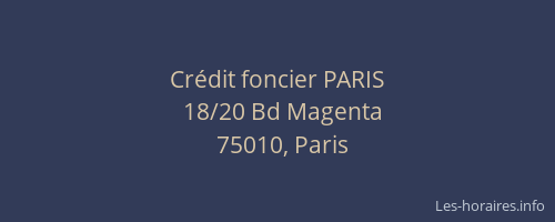 Crédit foncier PARIS