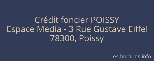 Crédit foncier POISSY