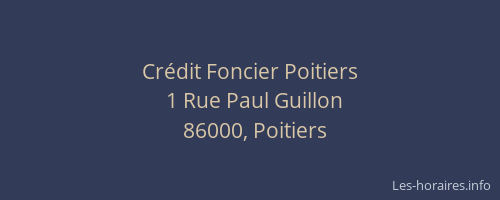 Crédit Foncier Poitiers