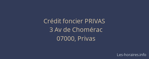 Crédit foncier PRIVAS