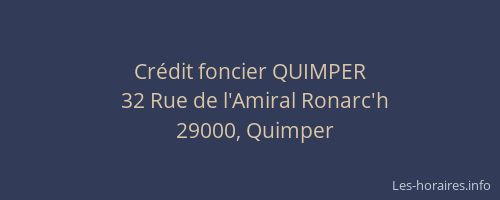 Crédit foncier QUIMPER