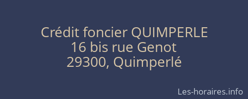 Crédit foncier QUIMPERLE