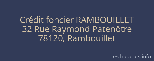 Crédit foncier RAMBOUILLET