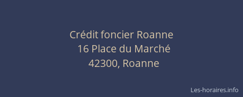 Crédit foncier Roanne