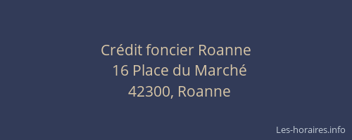 Crédit foncier Roanne