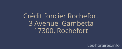 Crédit foncier Rochefort