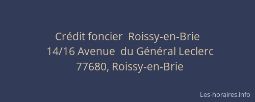 Crédit foncier  Roissy-en-Brie