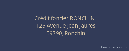 Crédit foncier RONCHIN