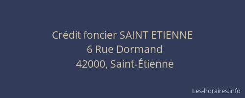 Crédit foncier SAINT ETIENNE