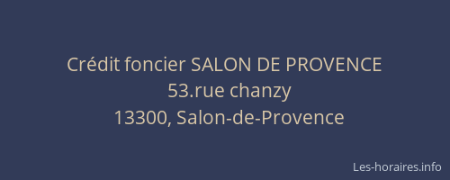Crédit foncier SALON DE PROVENCE