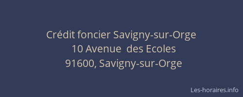 Crédit foncier Savigny-sur-Orge