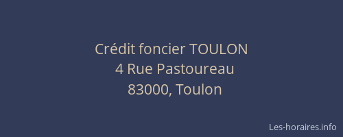 Crédit foncier TOULON